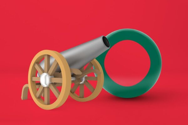 plastic toy wwii cannon that shoots wooden bullets