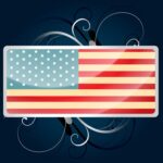 american flag license plate