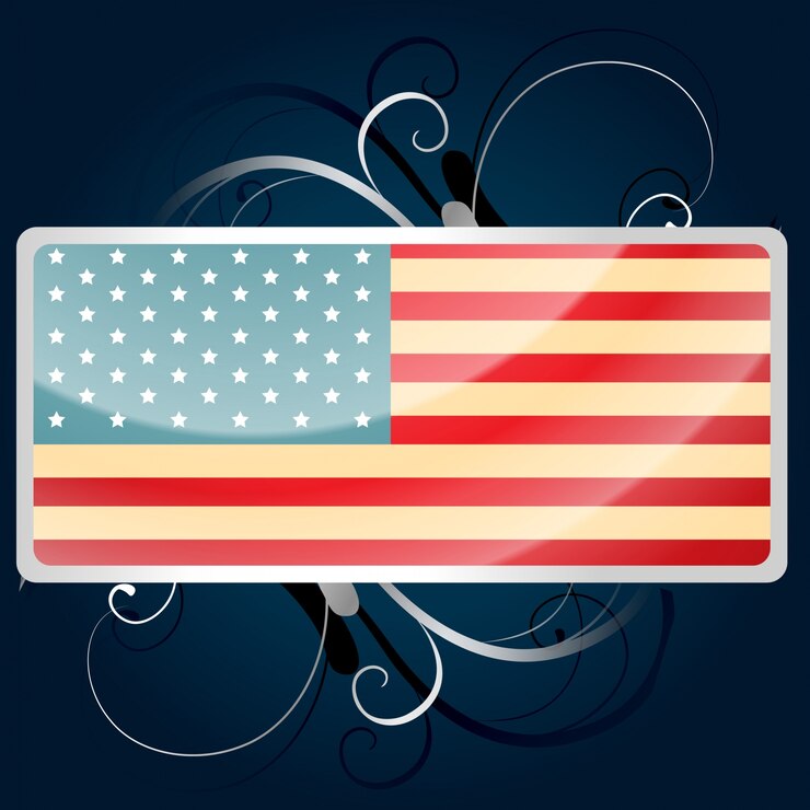 american flag license plate