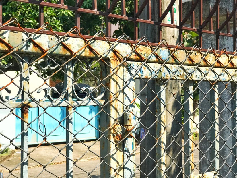 chain link fence rolling gate